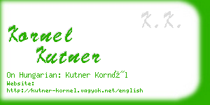 kornel kutner business card